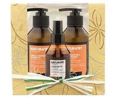 Nepaklusnių plaukų priežiūros rinkinys Rica Natura'rt Frizz Control Šampūnas&amp;Conditioner&amp;maitininantis Oil 250x250x100ml
