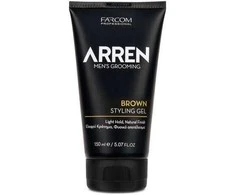 Rudo atsplavio, lengvos fiksacijos žėlė vyrams Farcom Professional ARREN Men's Grooming Brown Styling Gel 150ml