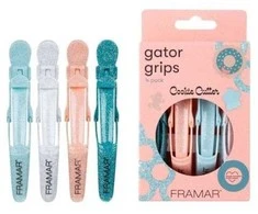 Segtukai plaukams Framar Gator Grips Cookie Cutter 4 vnt.