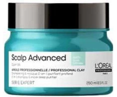Valomoji kaukė - šampūnas riebiai galvos odai L'oreal Professionnel Scalp Advanced Anti-Oiliness 2-In-1 Deep Purifier Clay 250ml