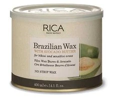 Vaškas su avokado sviestu jautriai odai Rica Brazilian Wax 400ml