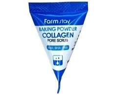 Veido šveitiklis FarmStay Baking Powder Collagen Pore Scrub 7 ml