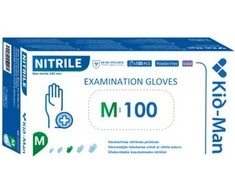 Vinilinės baltos pirštinės Kid-Man M 100 vnt