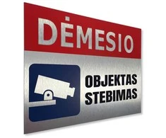 Aliuminio lentelė - Objektas stebimas 40x30 cm