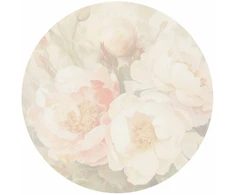 Apvalūs fototapetai - Peonijos rūke