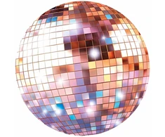 Apvalūs fototapetai - Rožinio aukso disko rutulys