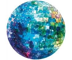 Apvalūs fototapetai - Turkio spalvos disko rutulys