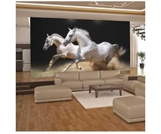 Fototapetai - Smėliu šuoliuojantys žirgai 300x231cm (PASKUTINIS)