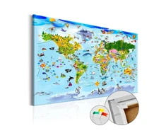 Artgeist Kamštinis paveikslas - Children's Map: Colourful Travels