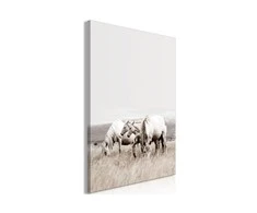 Artgeist Paveikslas - Baltas Horses (1 Part) Vertical
