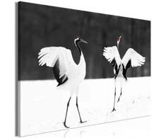 Artgeist Paveikslas - Dancing Cranes (1 Part) Wide