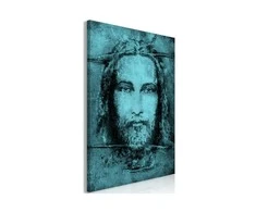 Artgeist Paveikslas - Shroud of Turin in Turqoise (1 Part) Vertical