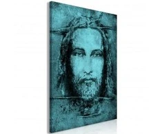 Artgeist Paveikslas - Shroud of Turin in Turqoise (1 Part) Vertical