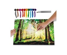 Paveikslas tapybai pagal skaičius - Miško apsuptyje 60x40cm (PASKUTINIS)