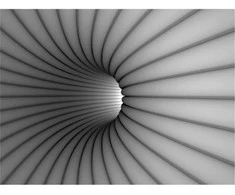 Fototapetai - 3D pilkas tunelis