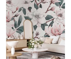 Fototapetai - Akvarelinės magnolijos antras variantas