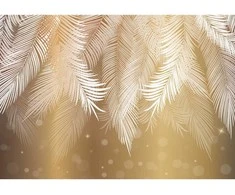 Fototapetai - Auksinės ramybės palmės lapai