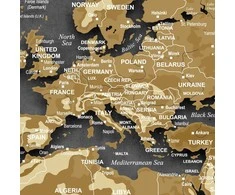 Fototapetai Auksinis pasaulio žemėlapis