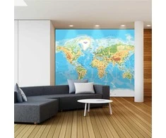 Fototapetai - Geografinis žemėlapis lietuvių kalba