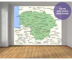 Fototapetai - Lietuvos žemėlapis