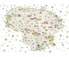 Fototapetai Lietuvos žemėlapis