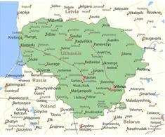Fototapetai - Lietuvos žemėlapis
