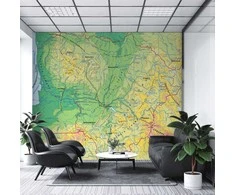 Fototapetai - Lietuvos žemėlapis, reljefinis
