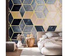 Fototapetai - Mėlynas geometrinis raštas