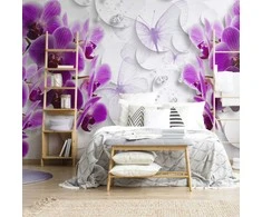 Fototapetai - Orchidėjos ir deimantai