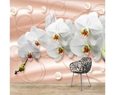Fototapetai - Orchidėjos pasteliniame fone