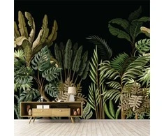 Fototapetai - Palmės juodame fone