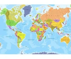 Fototapetai - Pasaulio atlasas Lietuvių kalba