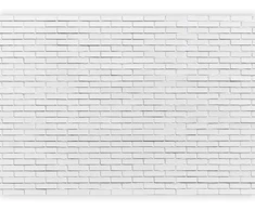Fototapetai - Sniego plytos baltos plytų sienos imitacija