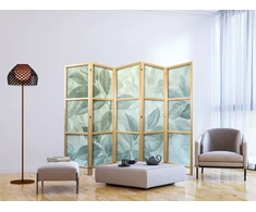 Japoniška kambario pertvara - Dideli lapai žalsvai mėtų atspalviais - botaninė kompozicija