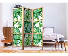 Japoniška kambario pertvara - Monstera ir palmės lapai I