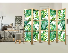 Japoniška kambario pertvara - Monstera ir palmės lapai II