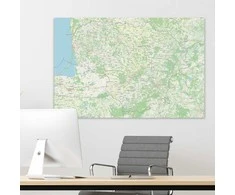 Kamštinis paveikslas - Detalusis Lietuvos žemėlapis