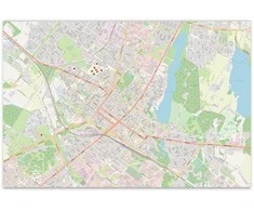 Kamštinis paveikslas - Detalusis Šiaulių žemėlapis