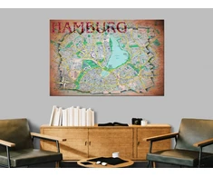 Kamštinis žemėlapis - Hamburgas