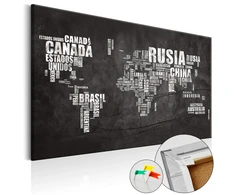 Kamštinis žemėlapis - Ispanijos geografija ispaniškas tekstas