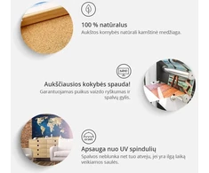 Kamštinis žemėlapis - Medinis žemėlapis Spalvingos kelionės