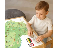 Lipdukai IKEA LATT staliukui ir 2 kėdėms - Lietuvos žemėlapis