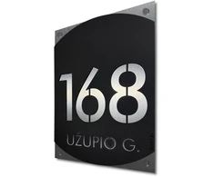 Namo numeris – adreso lentelė Nordis Juoda su aliuminiu