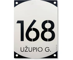 Namo numeris – adreso lentelė Nordis Juodai balta