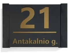 Namo numeris - Auksinė adreso lentelė LOFT 30x20cm