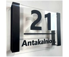 Namo numeris - Skaidri adreso lentelė LOFT 30x20cm