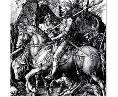 Paveikslas Albrecht Dürer - Riteris, mirtis ir velnias