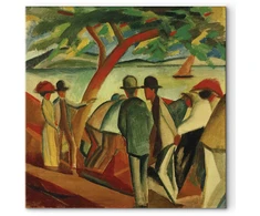 Paveikslas August Macke - Pasivaikščiojanti prie ežero