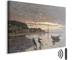 Paveikslas Claude Monet - Valties ištempimas į krantą, Honfleras