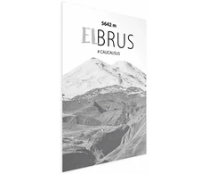 Paveikslas - Didinga Elbruso viršukalnė - kalnų peizažas